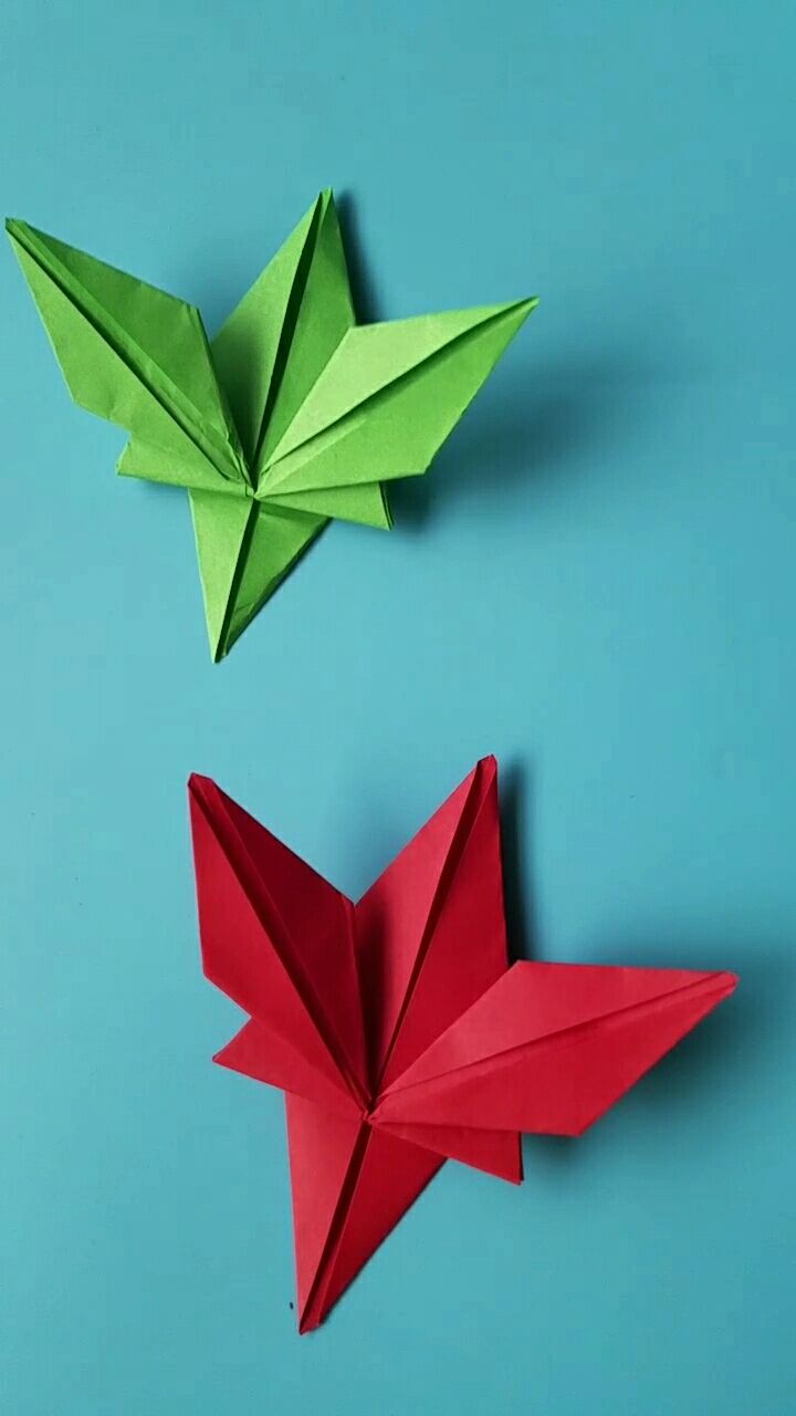 折纸王子教你折纸枫树叶子    我用的正方形纸边长15厘米