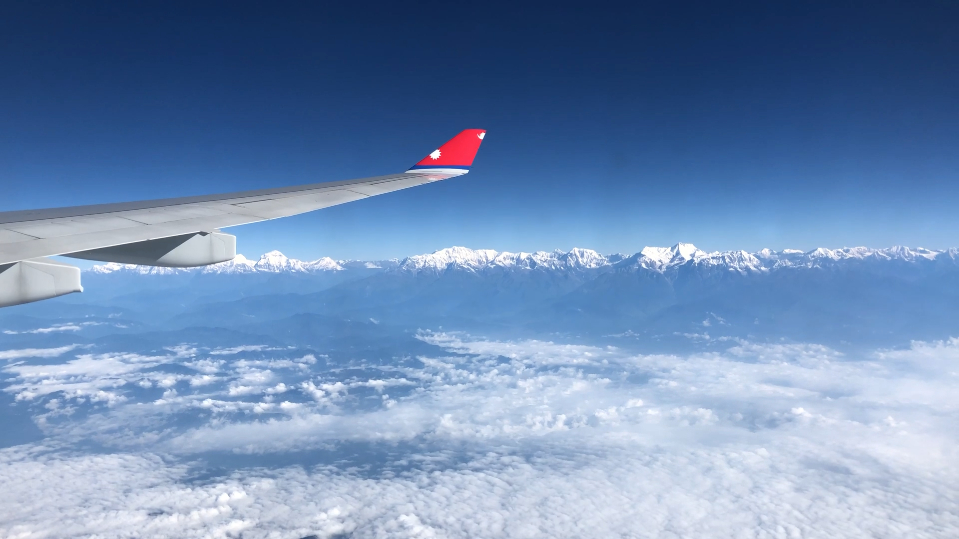 尼泊尔-从飞机上看雪山