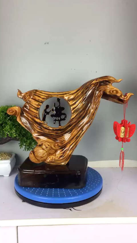 太行崖柏工艺品摆件!人字佛