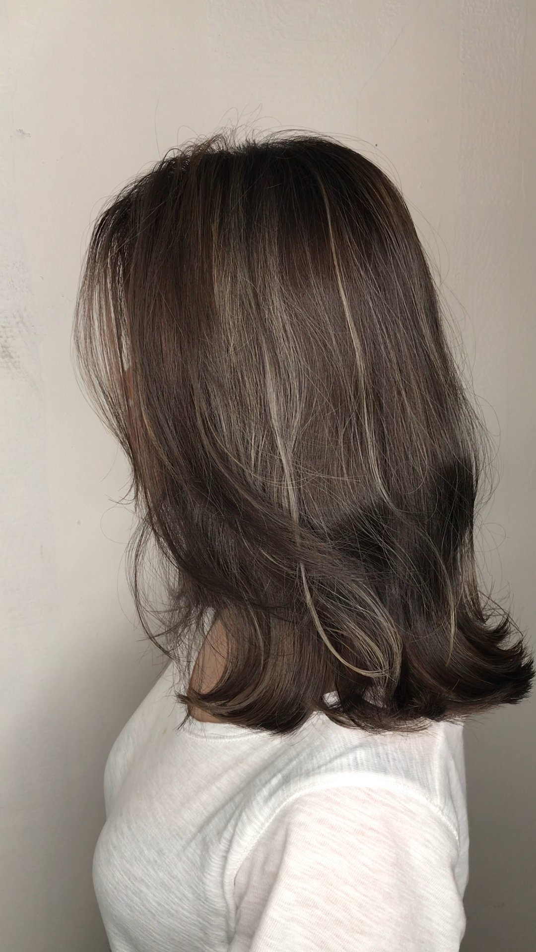 亚麻灰 无痕挑染