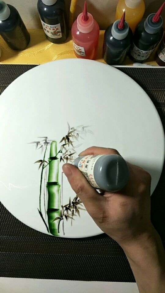 果酱画,竹子可以这样画出来哦