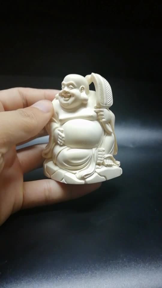 天然猛犸象牙,弥勒佛摆件,笑口常开,招财辟邪,更多精品加客服