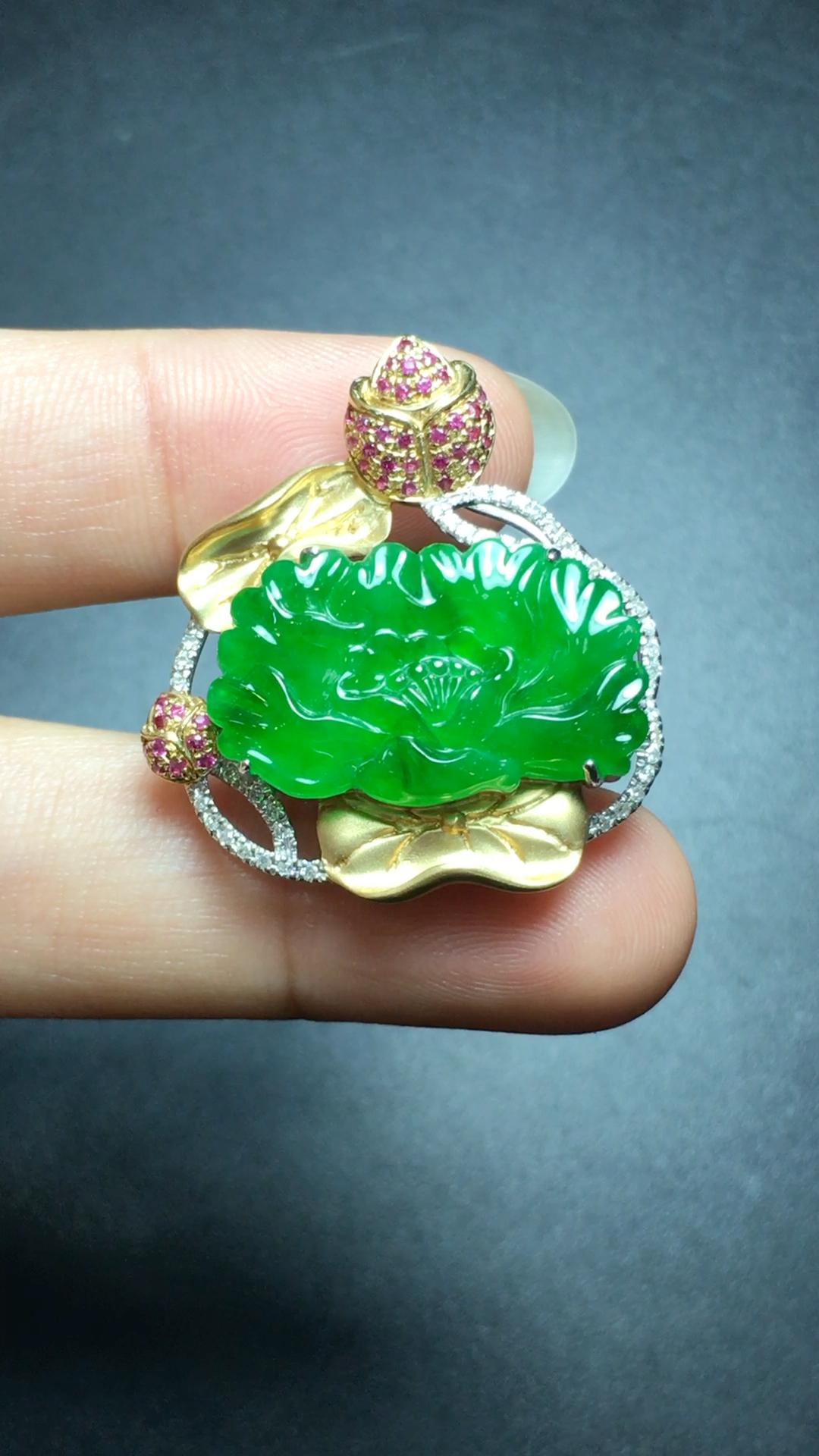 dza000b102478翡翠高冰老坑种正阳绿牡丹花吊坠78 新品超值价248