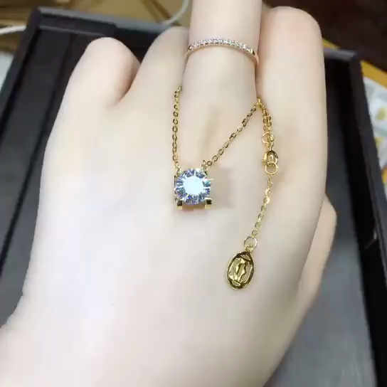 2克拉 k黄 卡家牛头项链