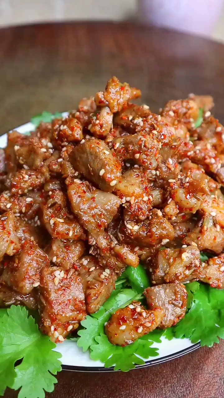 孜然羊肉.看懂了,只要用心,一定能学费 96