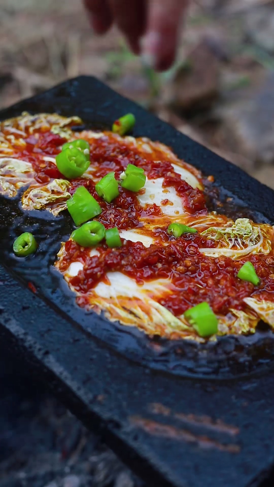 娃娃菜这样吃 味道超棒!#美食#石板烧#来微视当红人