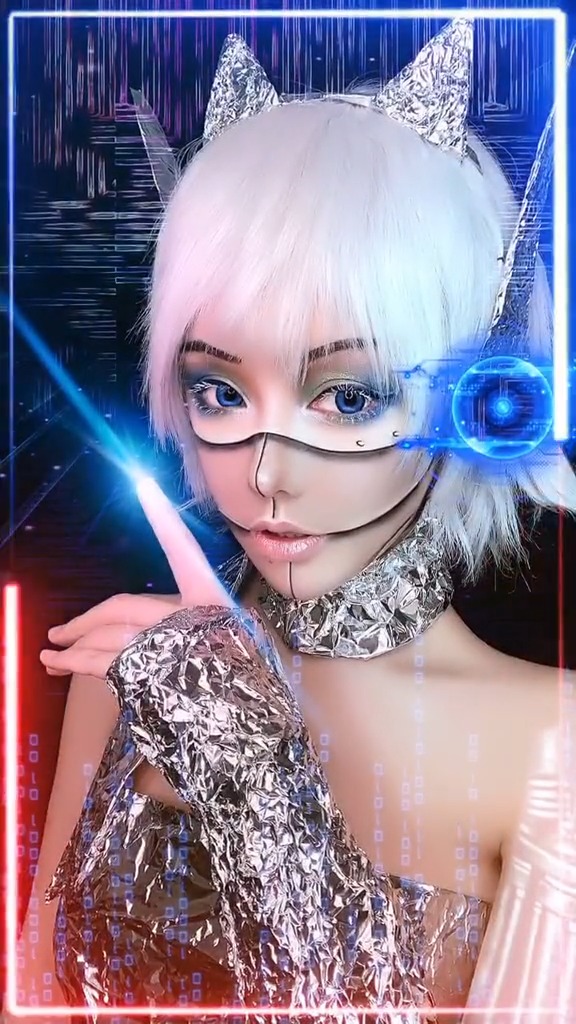 你的机器人女友上线了,快来认领!#仿妆