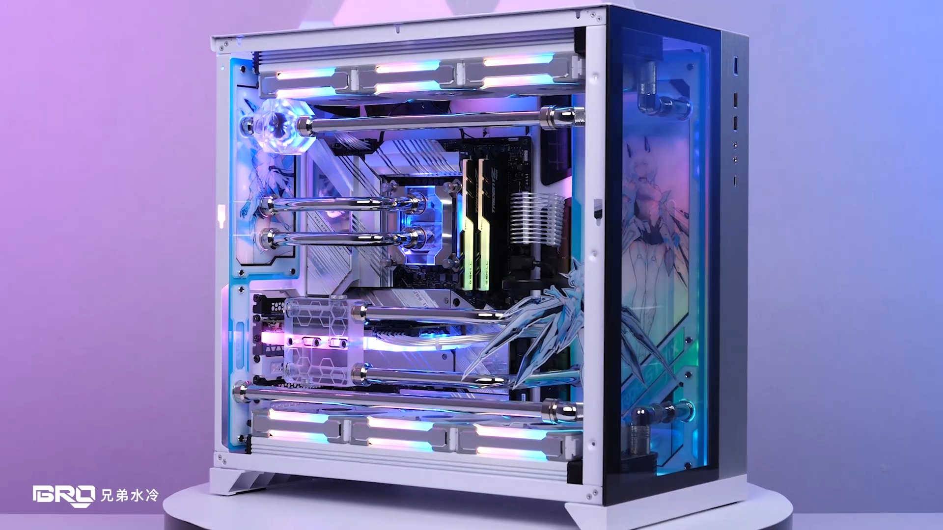 【bro水冷私人定制】联力-o11 吹雪姬主题分体式水冷