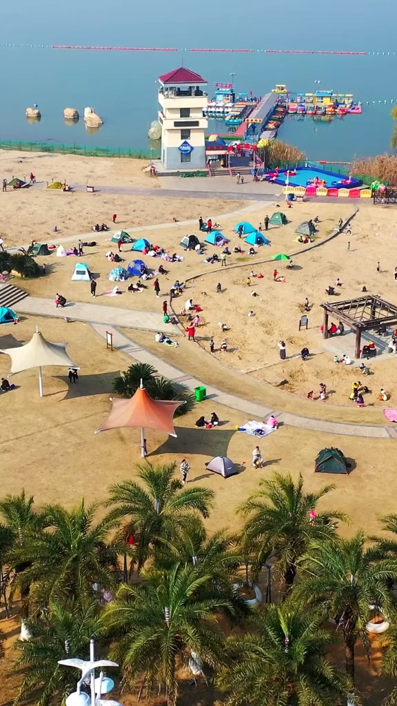 八里湖新区,海韵沙滩#航拍