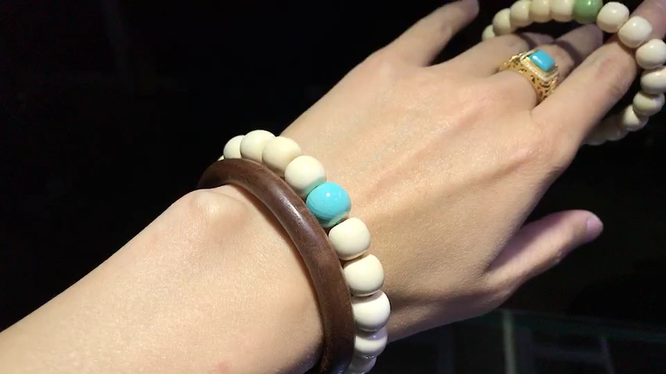 猛犸牙老型珠手串