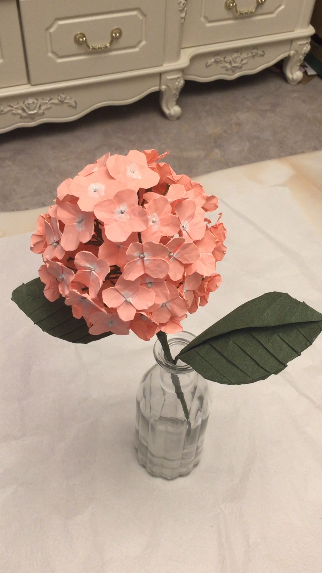 绣球花折纸～作品展示  我自己设计的哦  本人微信18806714581