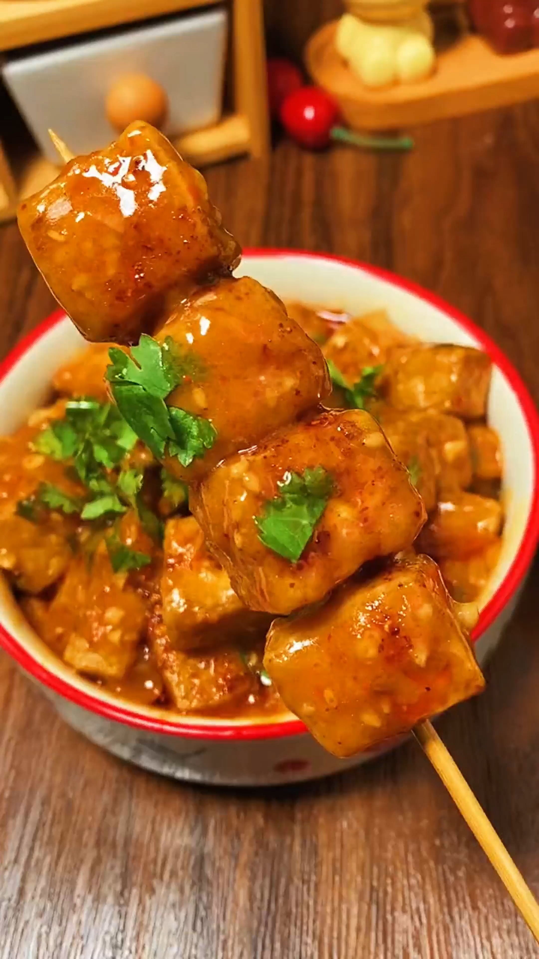 浇汁豆腐这样做,拿肉都不换