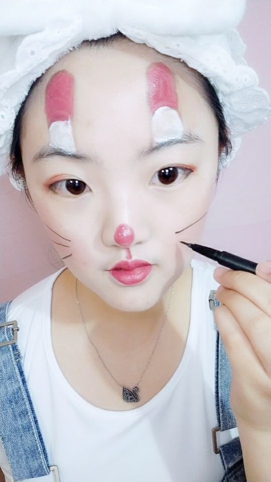 六一节适合小朋友的小兔子妆,拍照超级好看