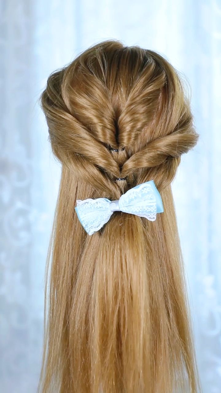 慵懒风蝴蝶结编发,简单又好看的发型,是你的style吗?( 076607 )