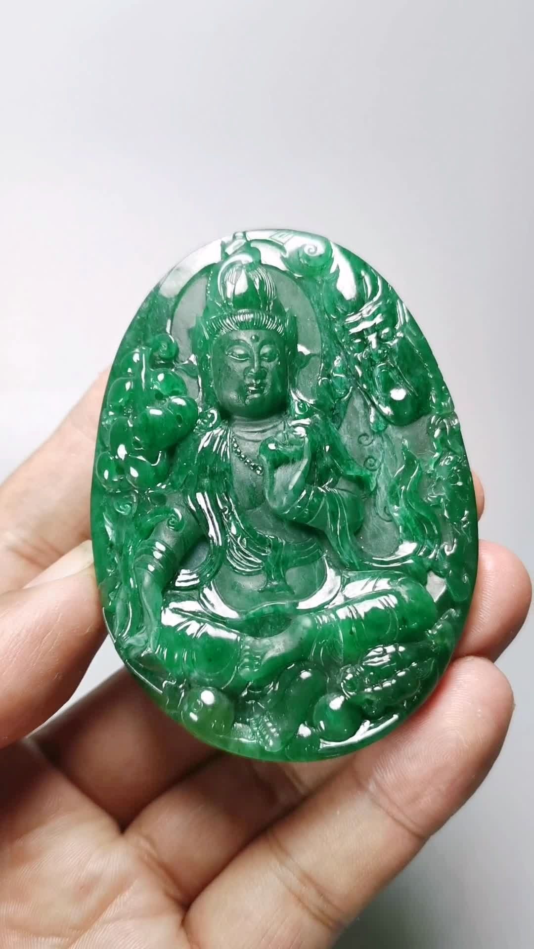 独山玉观音带来心灵的宁静.佛缘,玉缘.