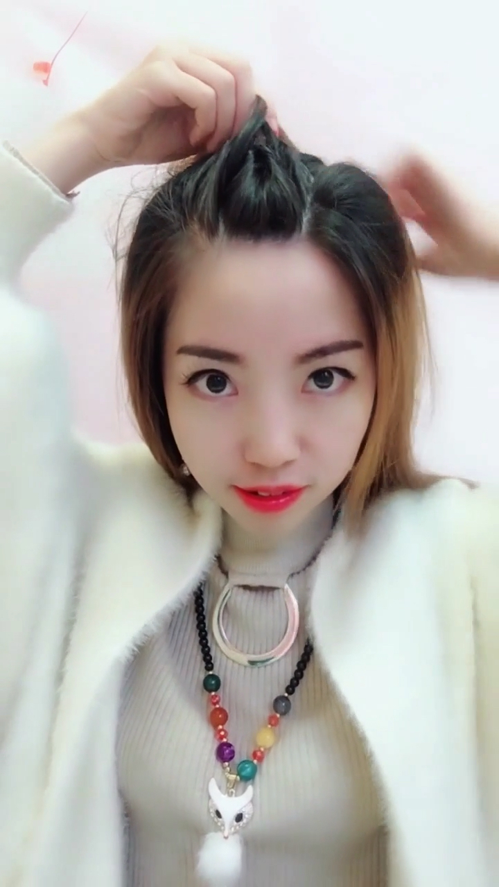 刘海长了不要剪,这样扎起来不挡眼睛90