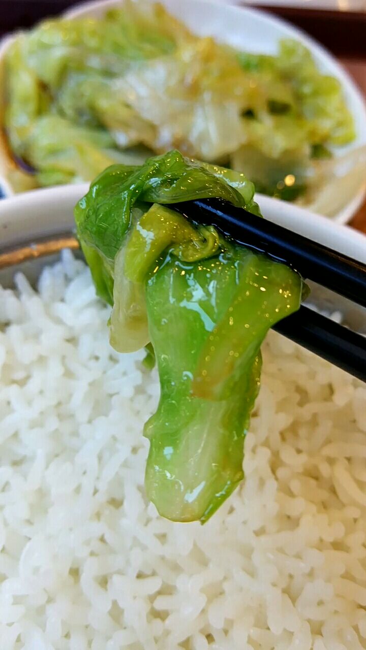 青菜,乌鸡汤配米饭98