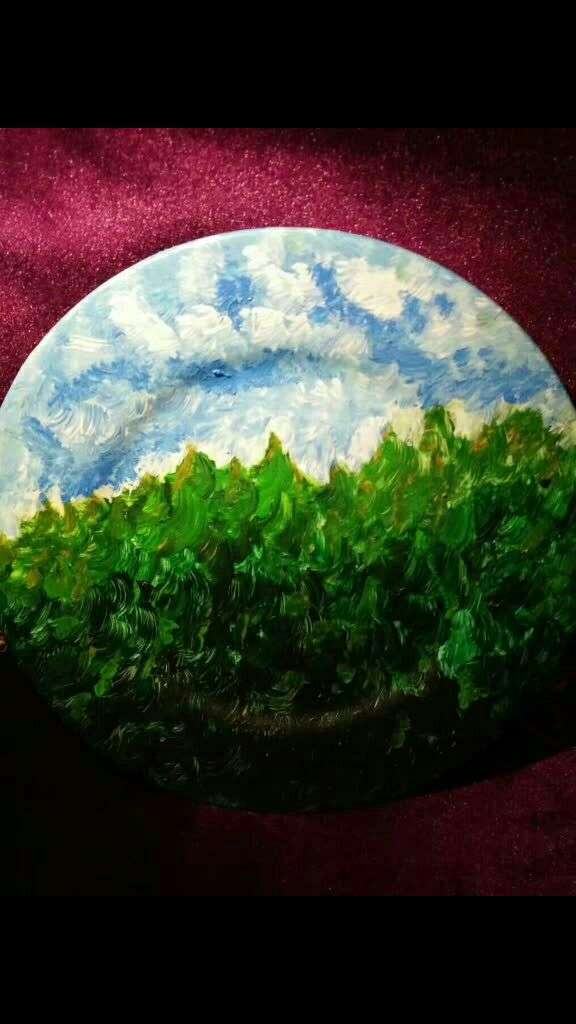 手绘盘子:风景篇