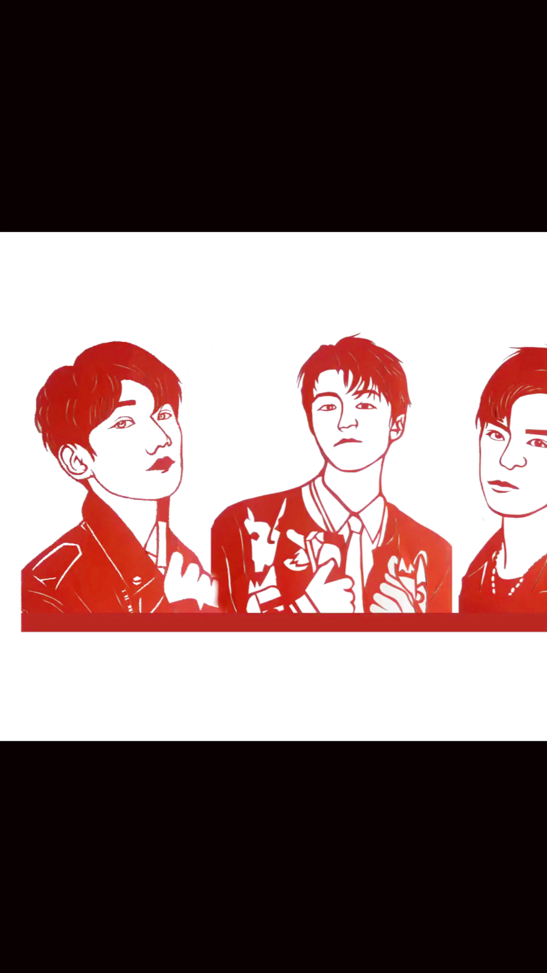 最新剪纸作品,三小只——tfboys!青春正好,歌也好听,盛夏时节