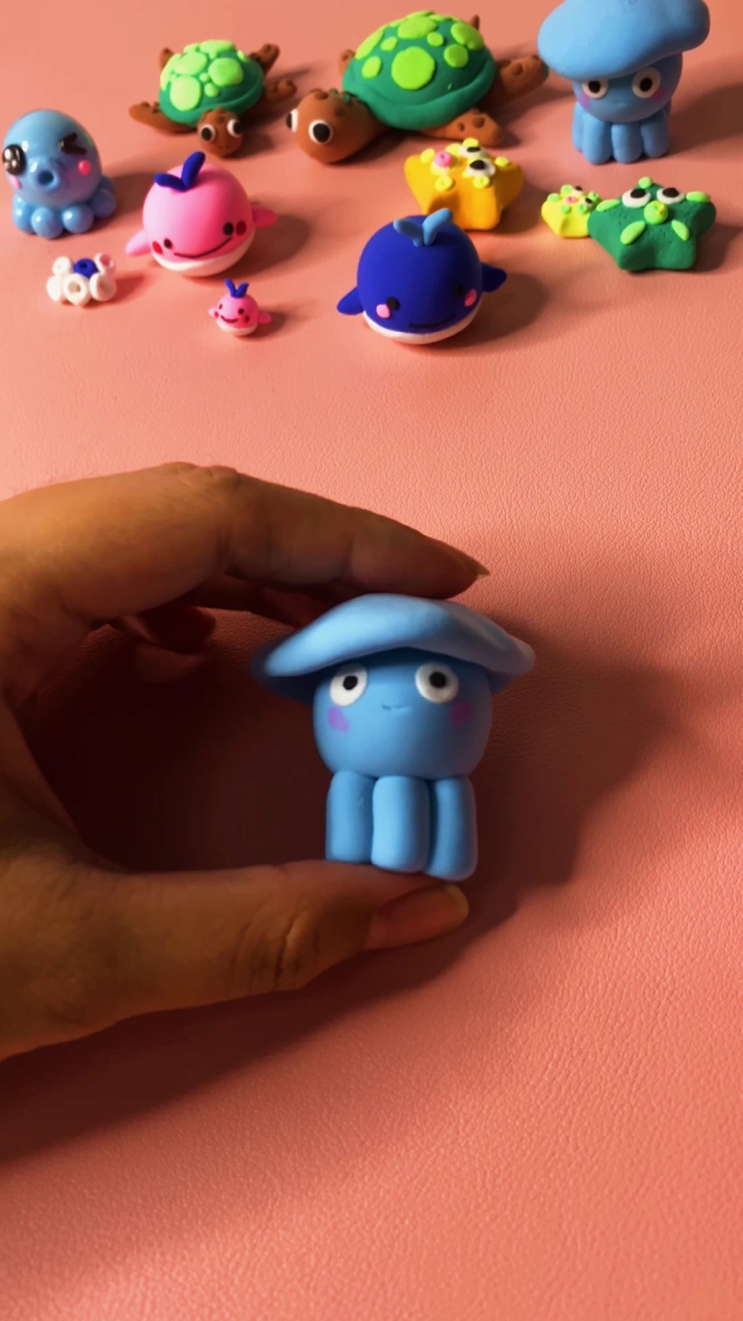 海洋世界-水母#粘土 #粘土手工 #粘土教程