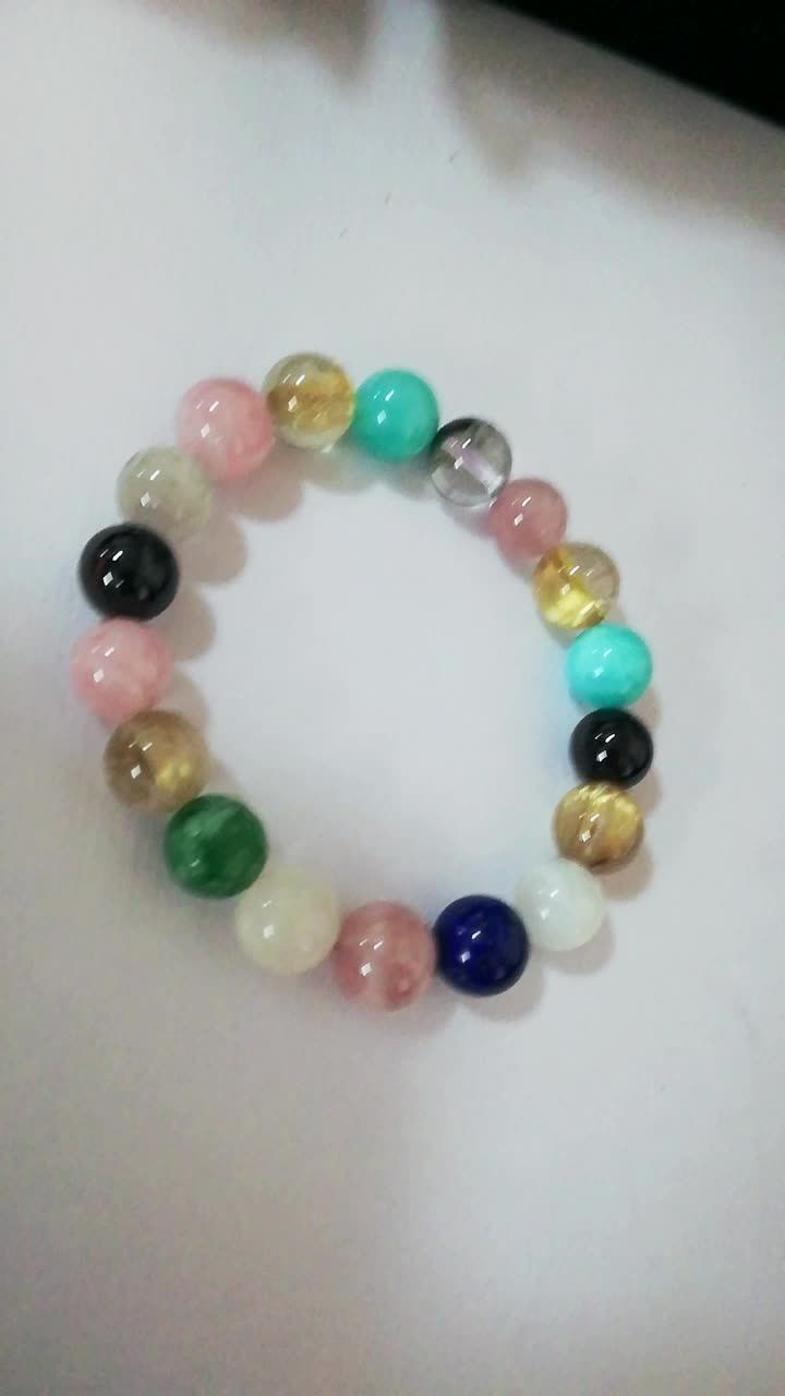 多宝天然水晶手链 珠子直径10毫米 本命年朋友们的首选369元