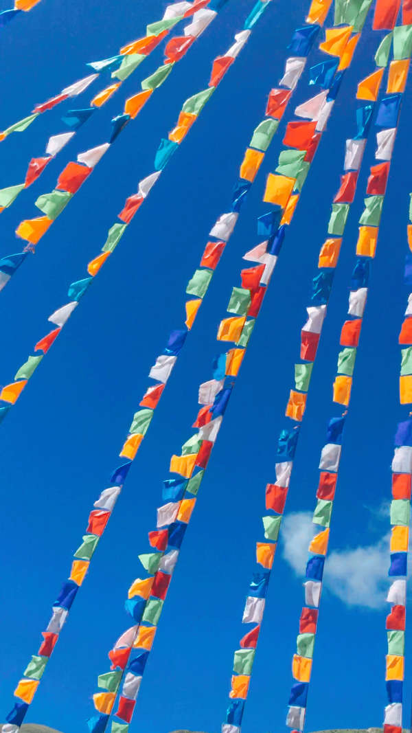 五彩经幡!哪里9615经幡那里就有善良与吉祥!