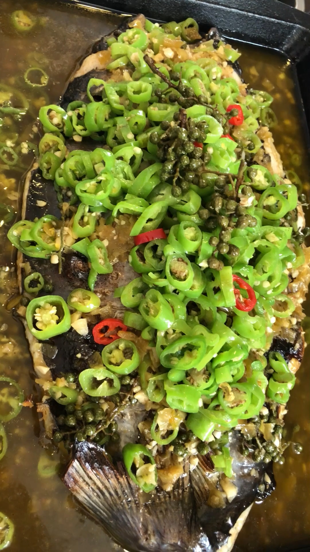 青椒烤鱼好了
