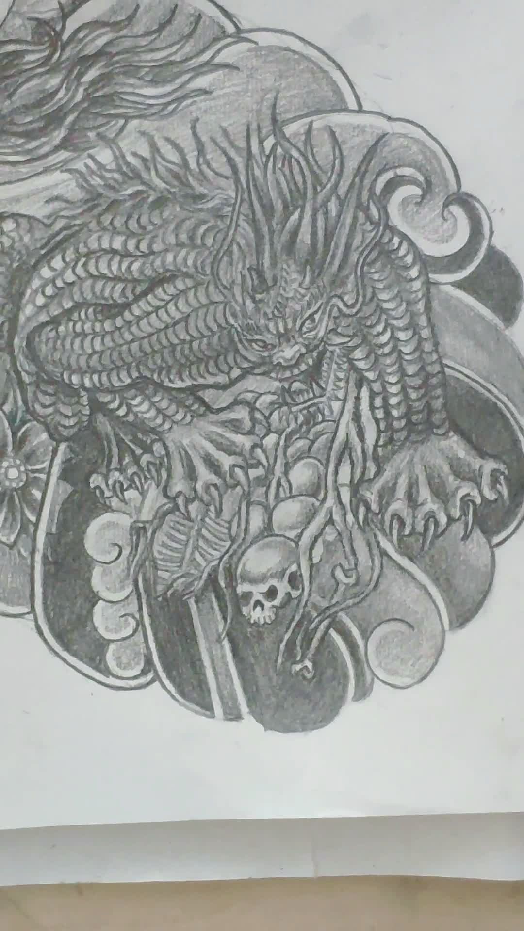 半甲,,神兽,手稿完成.感谢信任.01 01 01