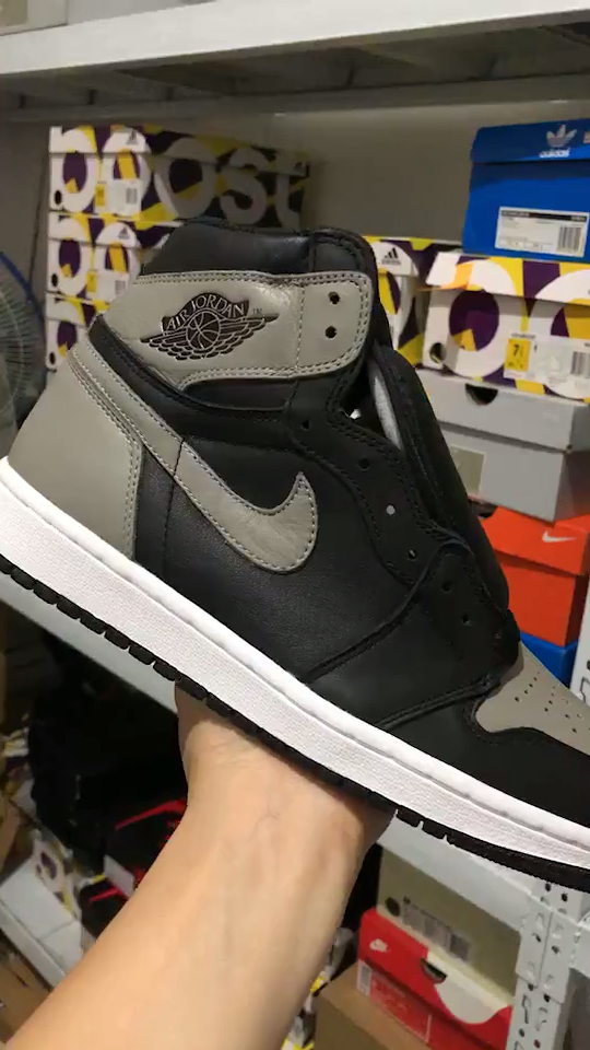 aj1乔1黑灰影子 酷灰 伯爵 555088-013 男子篮球鞋发货实拍 dt st og