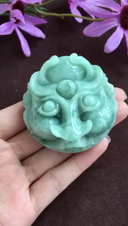 【特价901300】天然a货翡翠 龙王94腰佩[得意],规格:54*54*26.