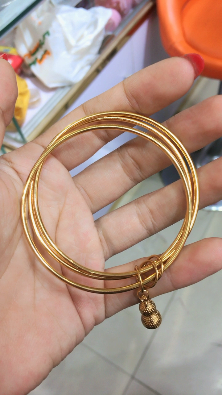 沙金三圈手镯