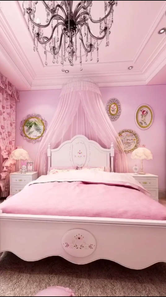 满足你的粉色少女心公主房.