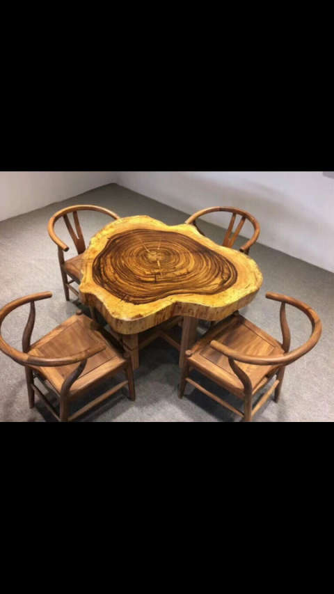 乌金木实木原色大板,尺寸113/97/10,配支架包木架,chz-649782167