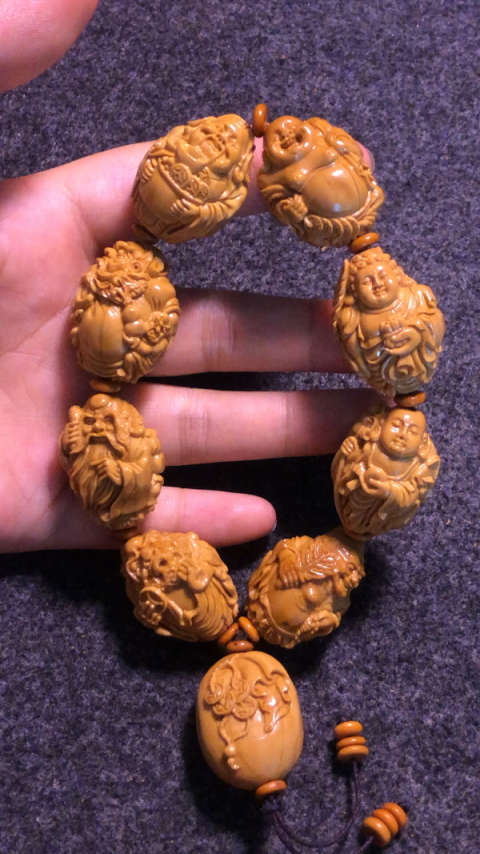 橄榄核,雕刻,群仙会