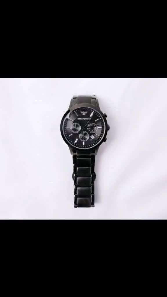 【原厂正品】armani 阿玛尼 ar2453黑金大表盘三眼多功能计时商务男士