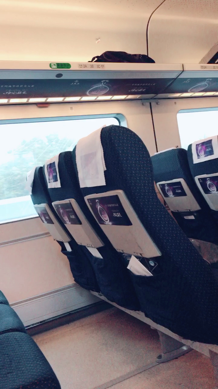 高铁自拍,感觉自己萌萌哒!