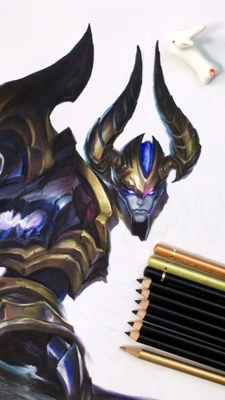 手绘吕布天魔缭乱,超霸气,超skr!