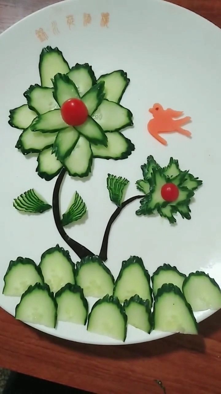 黄瓜变身了这样摆盘