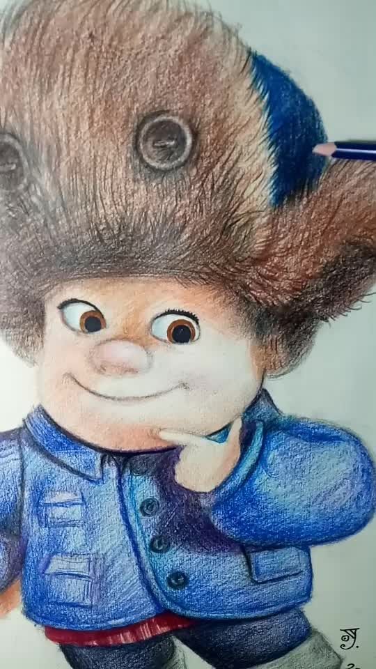 彩铅手绘小小光头强