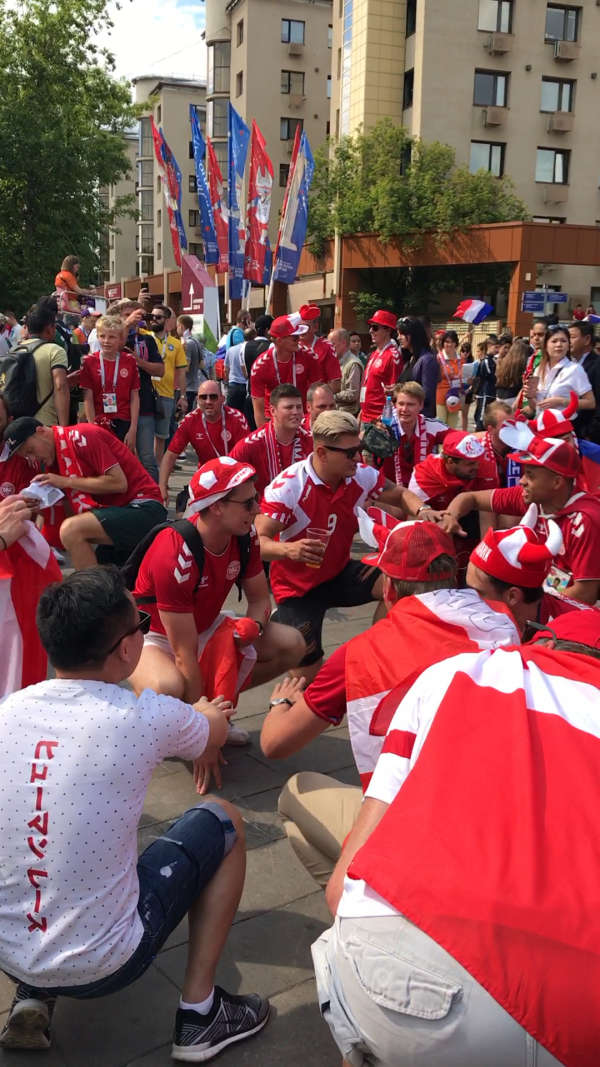 快乐的丹麦球迷