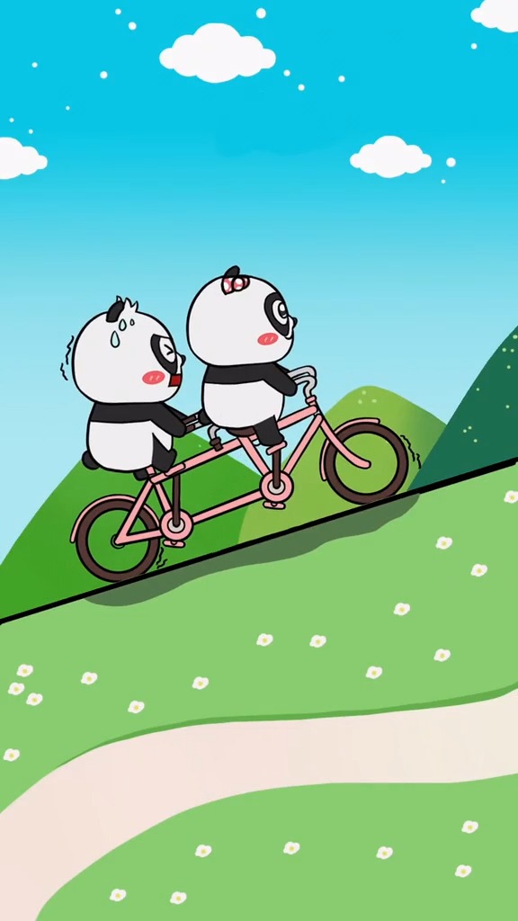 上坡一定要记得捏紧刹车,不然就会下滑哦