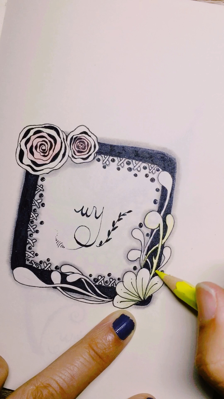 禅绕边框~对不起,只有结尾!