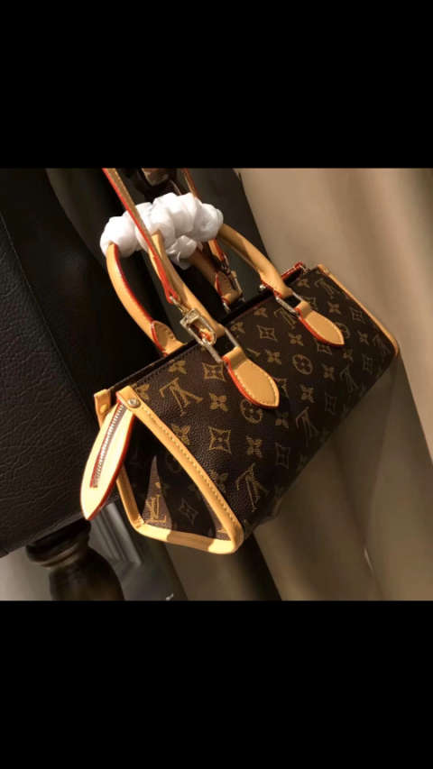 对花版7215高品质中古lv老花款louis vuitton手提金球三角包m4000