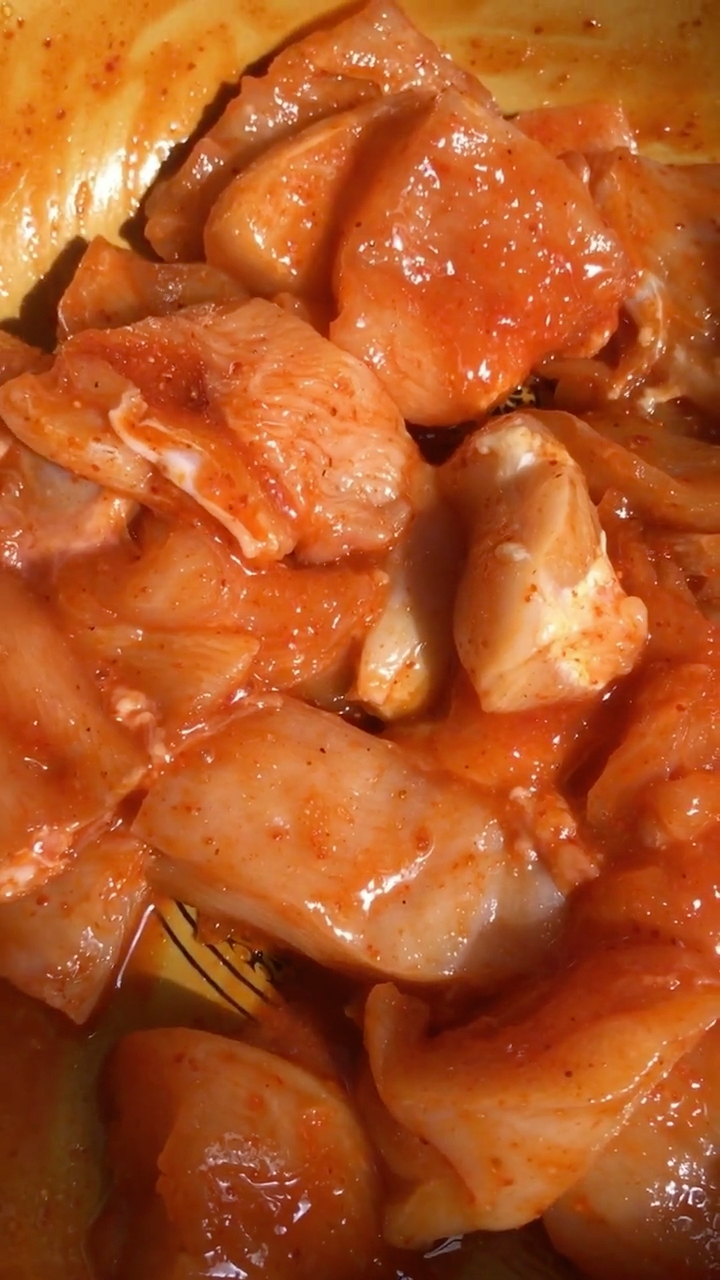 奥尔良鸡肉块做好啦喜欢收藏