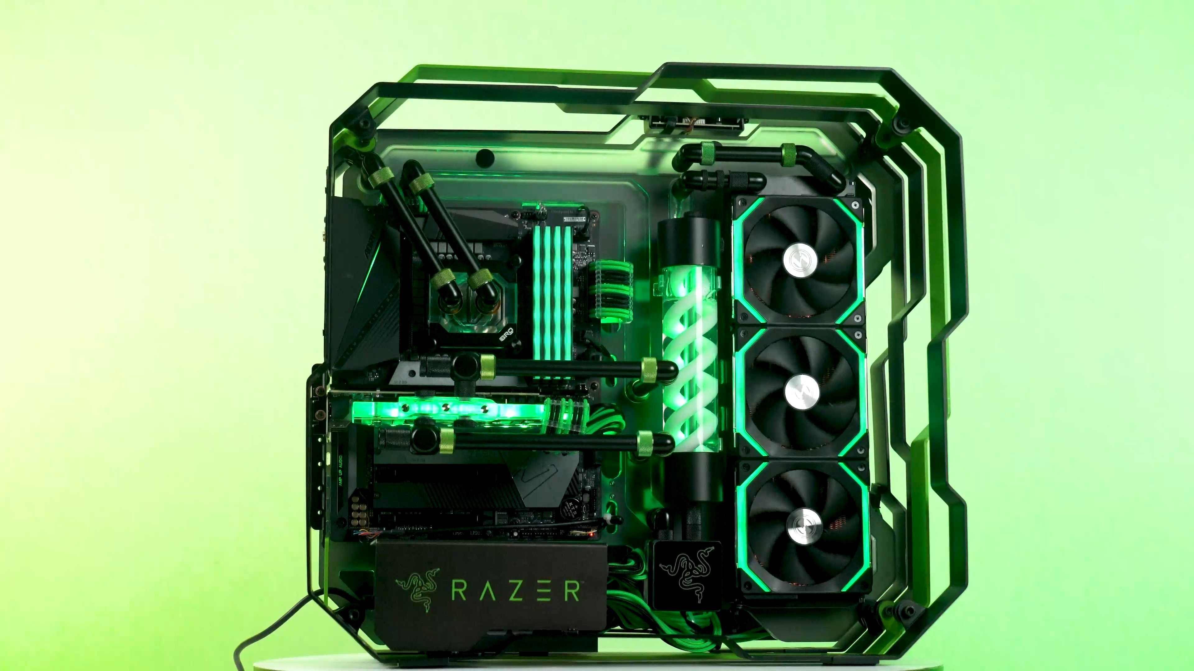 bro水冷私人定制 炽果zc-07 信仰主题分体式水冷#雷蛇 #电脑 #水冷