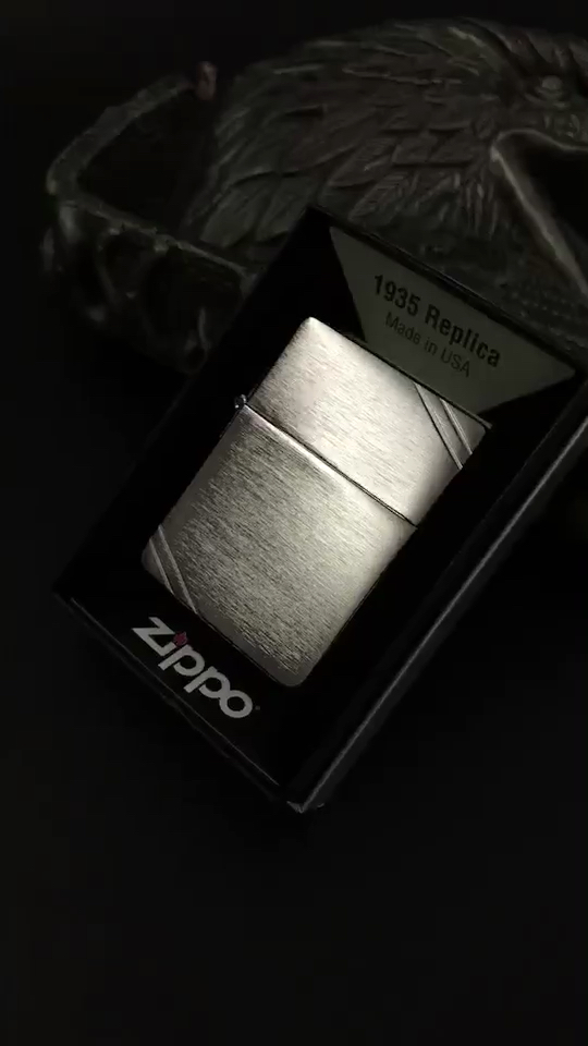 美国9694美国原装zippo防风打火机正品  美版拉丝镀铬 简约1935