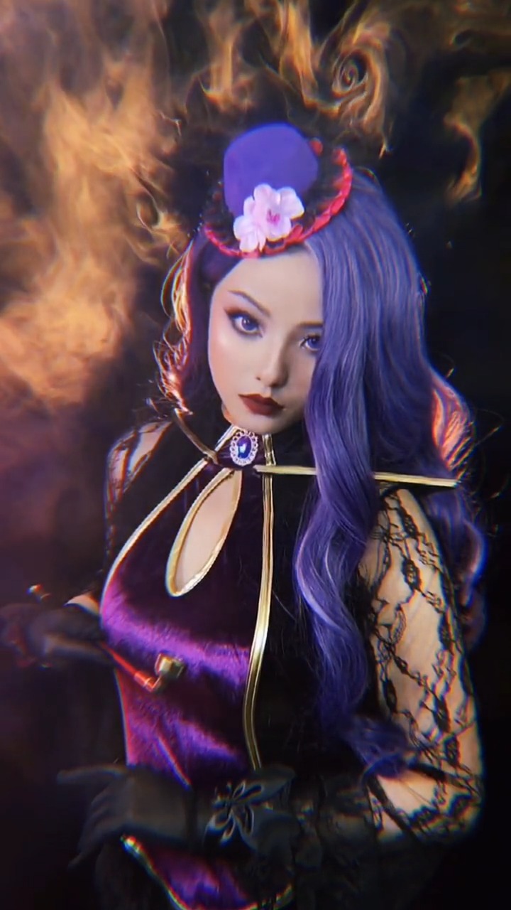 又美又毒的仿妆,今天给你们来点不一样的.#叶罗丽毒娘娘 #仿妆