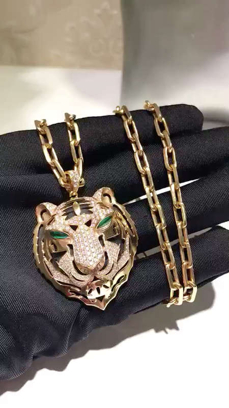 9696卡地亚虎头项链