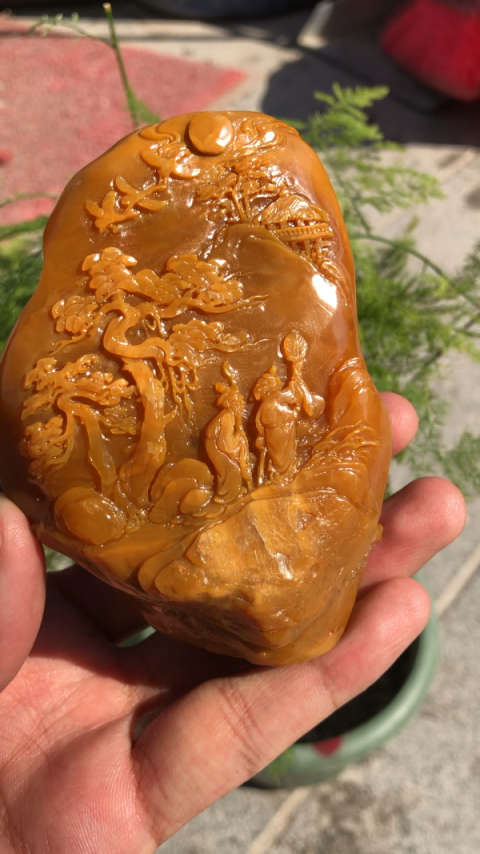 老挝石北部田摆件