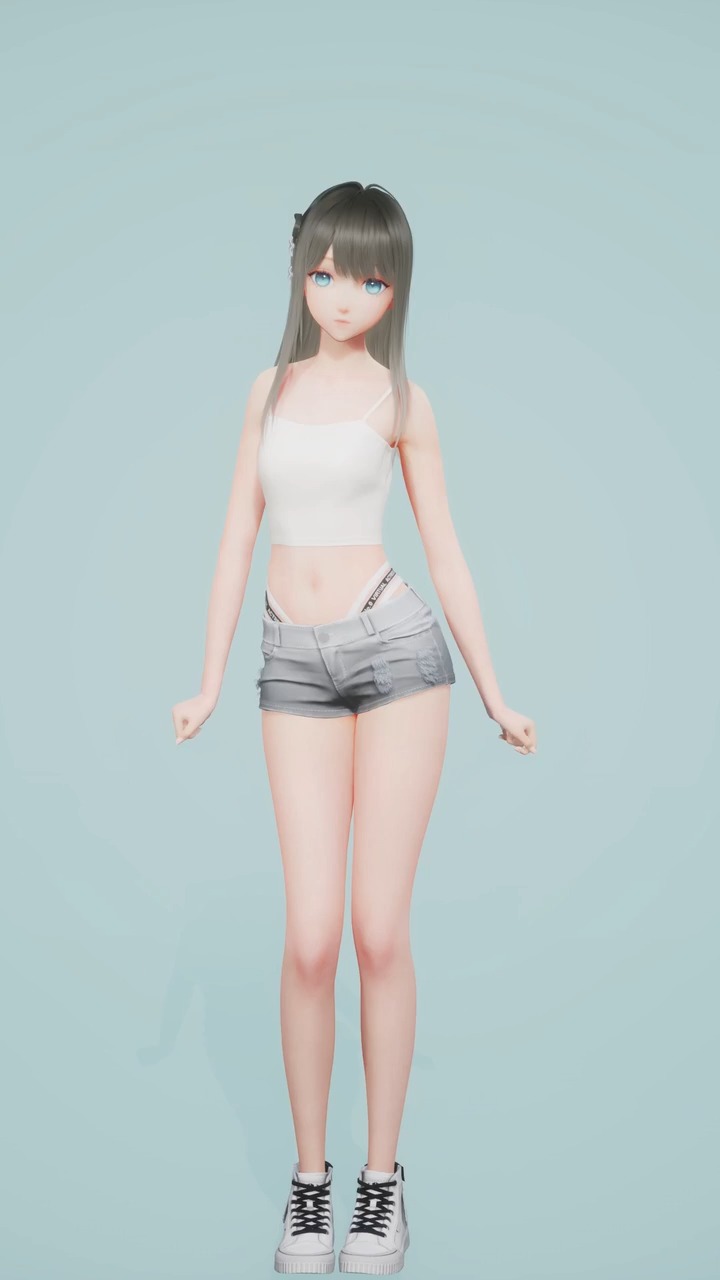 尽享丝滑～#yoyo鹿鸣 #vtuber #mmd